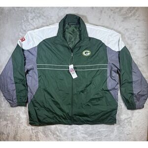 Green Bay Packers‎ Jacket Mens 2XL Green NFL Football Dunbrooke Windbreaker